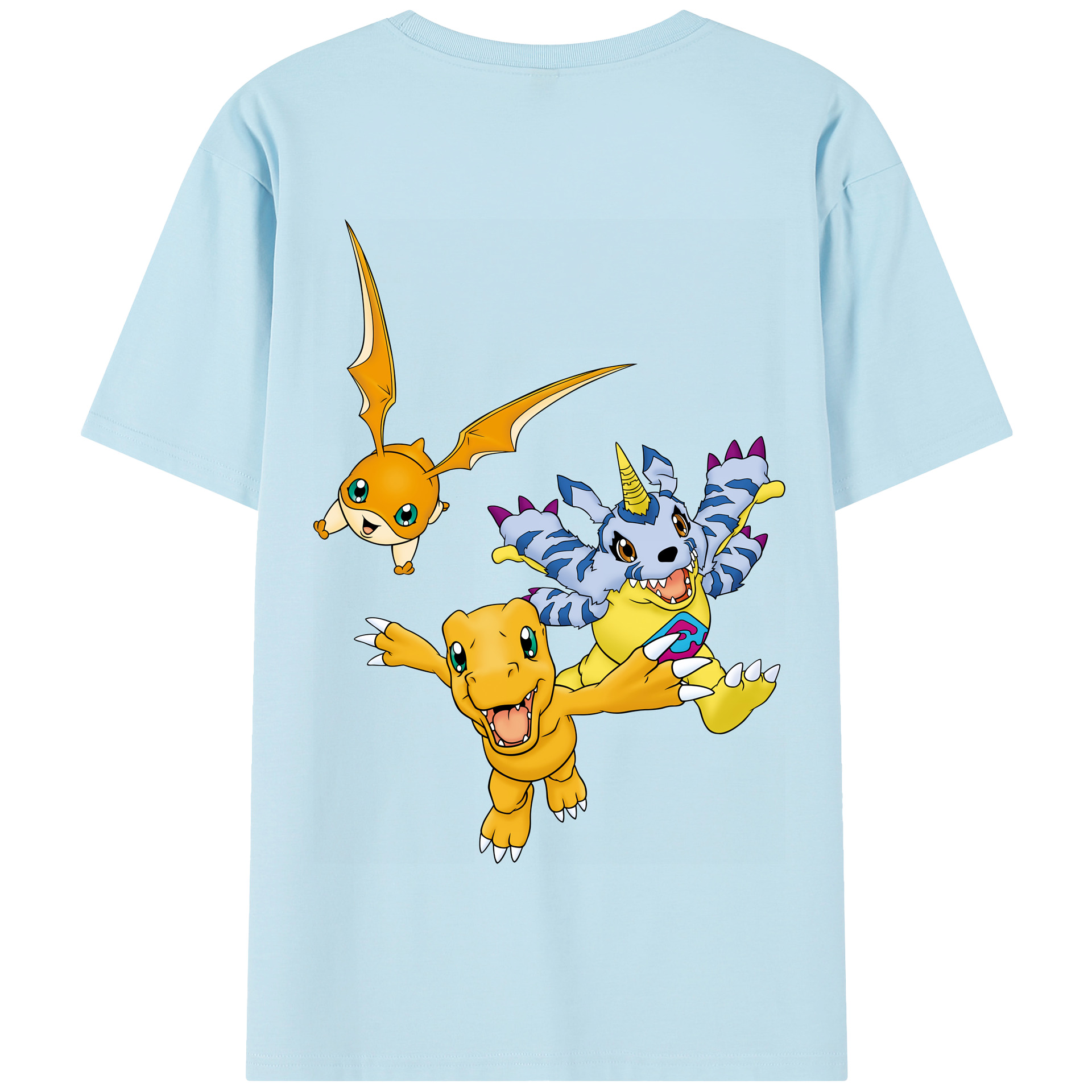 （画像用） Digimon デジタルモンスター/デジモン 綿100％半袖Tシャツ（背面プリント）